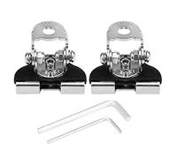 Aramox Support de Montage pour Lampe de Travail LED, Acier Inoxydable 304, Universel, Rotation 360 Degrés, 2 Pièces, Noir et Argent, pour Capot de Voiture