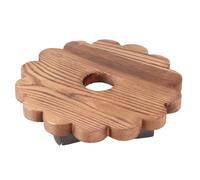 Aramox Support de Plante en Bois Support de Pot de Fleur en Bois Massif Caddie de Plantes pour Une Utilisation Intérieure et Extérieure 20 Cm 25 Cm 30 35 de Diamètre pour Les Jardiniers Burlywood