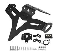 Aramox Support de Plaque d'immatriculation arrière Élimination du Garde-Boue arrière avec lumière LED Support de Montage de Plaque d'immatriculation de Moto réglable pour
