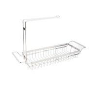 Aramox Support de Rangement pour évier Télescopique Rétractable, Organisateur de Cuisine Antidérapant pour évier de Cuisine, Acier Inoxydable, Argent, Petit (604.00)