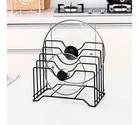 Aramox Support de Rangement pour Planche à Découper, Support de Planche à Découper en Fer, Organisateur de Couvercle de Casserole à 4 Fentes pour Comptoir de Cuisine, Cuisiniers à Domicile, Gain de
