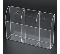 Aramox Support de Télécommande, Organisateur Mural en Acrylique avec Bords Coupés Polis, Téléphone Peu Encombrant et Boîte de Rangement à Distance pour Salon, Chambre à Coucher, Bureau (Trois