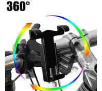 Aramox Support de Téléphone de Vélo en Alliage d'aluminium SJ-01, Rotation à 360 Degrés, Installation Facile, pour Vélos et Scooters, Convient à la Plupart des Téléphones de 2,17 à 3,94 Pouces