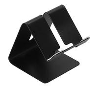 Aramox Support de Téléphone Portable en Alliage d'aluminium, Angles de Vision Réglables, Léger, Accès au Port de Charge de 107 G, pour Bureau, Cuisine, étude, Téléphones, Tablettes (Black)