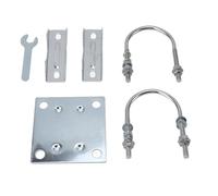 Aramox Support de Tuyau de Mât d'antenne, Support de Montage de Mât d'antenne en Alliage 'aluminium avec Angle Réglable, Stable, Installation Facile pour Poteau 'antenne Extérieur de Mur de Toit
