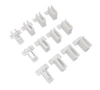 Aramox Support d'extrémité D'étagère en Fil de Plastique, Solution de Rangement Murale pour Placard, 12 Pièces