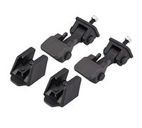 Aramox Supports de Loquet de Capot Noir, Paire de Loquets de Sécurité pour TJ 97-06, Supports de Fixation Avant Compatible avec Jeep Wrangler