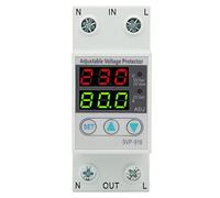 Aramox SVP 916 Dispositif de Protection de Tension Dispositif de Protection de Réinitialisation Automatique de Tension 230 V Contre Les Surtensions Réglables en Plastique avec Paramètres de Retard