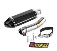 Aramox Système D'échappement en Fiber de Carbone, Silencieux avec Tuyau Intermédiaire DB Killer, pour CBR500R CB500F CB500X 2013 - 2015