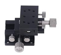 Aramox Table Coulissante à Plate-forme Précise Manuelle en Alliage d'aluminium à Platine Linéaire XY, Précision de 30 μm avec échelle et Guide en Queue d'aronde pour Utilisation de Tests de Mesure