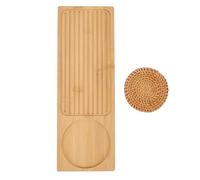 Aramox Table de Camping Planche de l'unité Bambusoideae Table de Camping Plaque de Connecteur Supérieur Extérieure Légère Portable avec Sac de Rangement pour Igt Picine de Voyage à la Maison