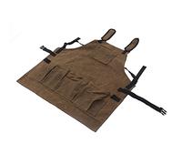 Aramox Tablier d'Atelier de Menuiserie Tablier à Outils en Toile Cirée avec Poches Bretelles Réglables Boucle de Taille Grande capacité pour une Utilisation en Atelier d'électricien de Menuiserie