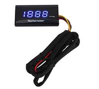 Aramox Tachymètre, Conception LCD Mince, Affichage de la Vitesse en Temps Réel pour Toutes les Motos et Modifications (BLUE)