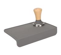 Aramox Tapis de Bourrage de café avec Doseur de café en Silicone et Ensemble de Tampons de Bourrage en Bois de Hêtre 8,5 X 6,0 X 1,5 Po Bord d'angle épais Base Plate pour une Utilisation au au (58