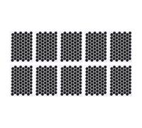 Aramox Tapis de Poignée de Souris Hex 10pcs - Autocollants Antidérapants Absorbant la Sueur Ultra Mince pour Le Clavier de Souris de Jeu (Noir)