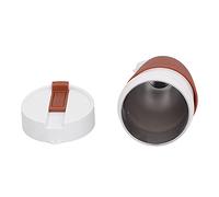 Aramox Tasse à café Isolée en Corne de Chèvre, Verres Portables élégants avec Doublure en Acier Inoxydable, capacité de 230 Ml, Idéale pour une Utilisation à Domicile et au Bureau (WHITE)