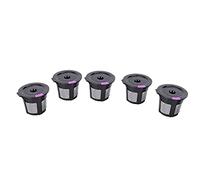 Aramox Tasse à Capsules de café Réutilisable, Filtre à Capsules de café Rechargeable en PP avec Cuillère, Paquet de 5 Mailles Fines pour Machines à 2.0 1.0 Mini Plus, Brassage Quotidien de Cuisine à