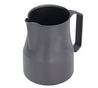 Aramox Tasse à Mousser le Lait en Acier Inoxydable, Pichet à Mousser le Lait, Bec Olécrâne de 550 Ml, Motif Tête de Mort en une Seule Pièce, pour café au, Chocolat, à la Maison ou au Bureau (BLACK)