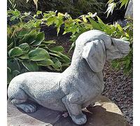 Aramox Teckel Réaliste en Résine, Statue de Chien Bouledogue Français pour Jardin Extérieur avec Sculpture d'animal, Ornement pour Amoureux des Chiens (Couleur de l'image 1)
