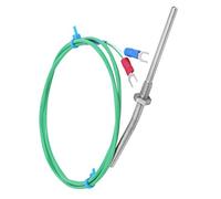 Aramox Thermocouple de Type K, Sonde Thermocouple Blindée en PTFE 32 à 392 F, Capteur à Vis M6 X 50 Mm avec Borne en Forme de U, Acier Inoxydable pour Mesure de Température Industrielle (#1)