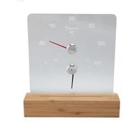 Aramox Thermomètre et Hygromètre de Sauna avec Lumière LED RVB pour la Mesure de la Température et de l'humidité dans la Salle de Sauna, Base en Bois Montable au Mur pour les Amateurs de Hammam