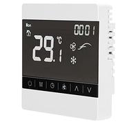 Aramox Thermostat de Climatisation Centrale, Contrôleur de Température à écran Tactile AC 180 à 260 V PC ABS Capteur ± 1 °C Contrôle 41 °F à 95 °F pour Salon, Chambre à Coucher, Couloir