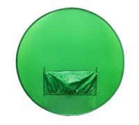 Aramox Toile de Fond Ronde Verte, Tissu en Nylon Absorbant la Lumière, Diamètre 142 Cm, Parfaite pour la Photographie et la Diffusion en Direct