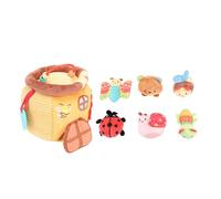 Aramox Toys en Peluche en Pot de Miel, Jouet d'animal en Peluche bébé avec Peluche Douce et Garniture en Coton, Léger et Compact et Apaisant Compagnon au Coucher