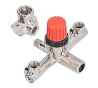 Aramox Tube d'interrupteur de Compresseur d'air, Soupape de Sortie Double Aluminium avec Haute Précision pour les Compresseurs de Piston et Régulation de Pression Stable