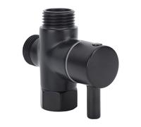 Aramox Vanne de Dérivation de Douche G1/2, Système de Douche de Salle de Bain en Cuivre à 3 Voies, Vanne à Bras pour Têtes de Pulvérisation Portatives et Fixes avec Boutons de Contrôle Précis (BLACK)