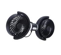 Aramox Ventilateur de Refroidissement USB pour Voiture, Ventilateur de Siège Arrière à Double Tête ABS PP 12,2 X 5,7 Pouces, Circulation d'air Silencieuse et Réglable pour les Passagers de la