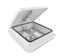 Aramox Ventilateur de Toit pour Camping-car 12 V 35,6 Cm avec Télécommande, Moteur Réversible en Polyéthylène pour Remorques, Lame de 15,2 Cm Réglable de 0 à 45° pour Camping-cars, Yachts