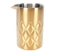 Aramox Verre à Mélange en Acier Inoxydable, Verre à Mélanger à Double Paroi de 540 Ml pour les Fêtes de Bar à Domicile, les Essentiels du Barman Professionnel (Plaqué Or)