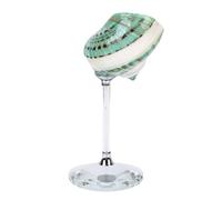 Aramox Verre de Vin de Coquille de Conque Unique Idéal pour la Fête de Mariage, Gobelet de Cocktail Fait à la Main avec Design Créatif, en Coquille et en Matière Plastique (GREEN)