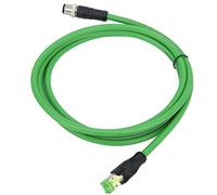 Aramox vers Cordon de Brassage RJ45, Câble Ethernet IP67 Câble Réseau Industriel 4 Broches CAT5E 24 AWG, avec Gaine et Contacts Plaqués or, pour la Fabrication de Lignes D'assemblage