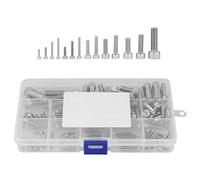 Aramox Vis Cle A Laine 135pcs M2,5 M3 M4 M5 M6 M8 Vis de Capuchon de Tête Hexagonale M6 304 Acier Inoxydable avec Stockage Pratique, Utilisation Polyvalente, Manipulation facile. Gardez un Espace de T