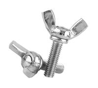 Aramox Vis Papillon M6, Boulon à Oreilles en Acier Inoxydable 304, Conception de Serrage Manuel pour Affichage et Kit de Batterie 5 Pièces (M6*16MM)