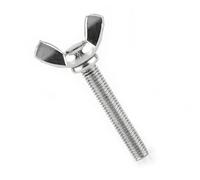 Aramox Vis Papillon M6, Boulon à Oreilles en Acier Inoxydable 304, Conception de Serrage Manuel pour Affichage et Kit de Batterie 5 Pièces (M6*40MM)