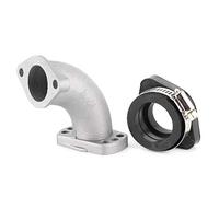 Aramox Vm22 Kit de Tuyau de Collecteur D'admission, Collecteur en Caoutchouc de Carburateur, Compatible avec VM22 VM24 OKO KOSO PE24 PE26 PE28