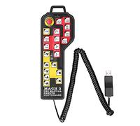 Aramox Volant USB 4 Axes TéléCommande CNC Frein à Main USB avec 21 Touches de Fonction Conception étanche Fil à Ressort de pour Opérateurs de Commande Manuelle