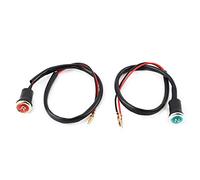 Aramox Voyant de moto, 1 paire de clignotants de changement de vitesse inversés et neutres vert-vert pour VTT