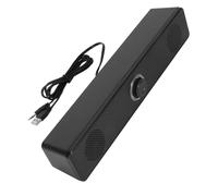 Aramox Wired Desktop Soundbar, Haut-Parleur D'Ordinateur USB avec Commande de Volume par Bouton et Entrée AUX pour PC, Ordinateur Portable, Tablette
