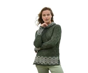 Aran Crafts Ladies Ranelagh Jacquard Sweater