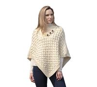 Aran Crafts Women's Irish Cable Knitted Wool Side Zip Cardigan (Z4630-XS-NAT)