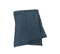 Aran Crafts Women's Irish Knitted Wool Soft Heart Pattern Scarf (X4942-TEAL)