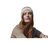 Aran Woollen Mills Super Soft Merino Wool Crossover Headband In Natural White