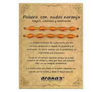 arana's Bracelet 7 chakras avec nœuds orange pour homme - Fil du destin - Protection énergie négative - Amulette porte-bonheur, Desde 15 cm a 28 cm, Nylon