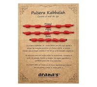 arana's Bracelet 7 nœuds avec œil turc pour femme, homme, enfants, bébés, pour le mauvais œil, fil rouge protection énergie négative, amulette porte-bonheur, couple famille amis, Ajustable de 11 cm