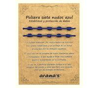 arana's - Bracelet 7 nœuds bleu femme homme - Fournit la stabilité protège contre les dommages - Fil bleu protection énergie négative - Amulette de bonne chance - Bracelet réglable noué - Unisexe