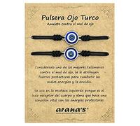 arana's - Bracelet oeil turc fil rouge - Amulette protection contre le mauvais œil et l'envie - Bracelet Kabbalah pour couple femme homme - Talisman bonne chance - Unisexe